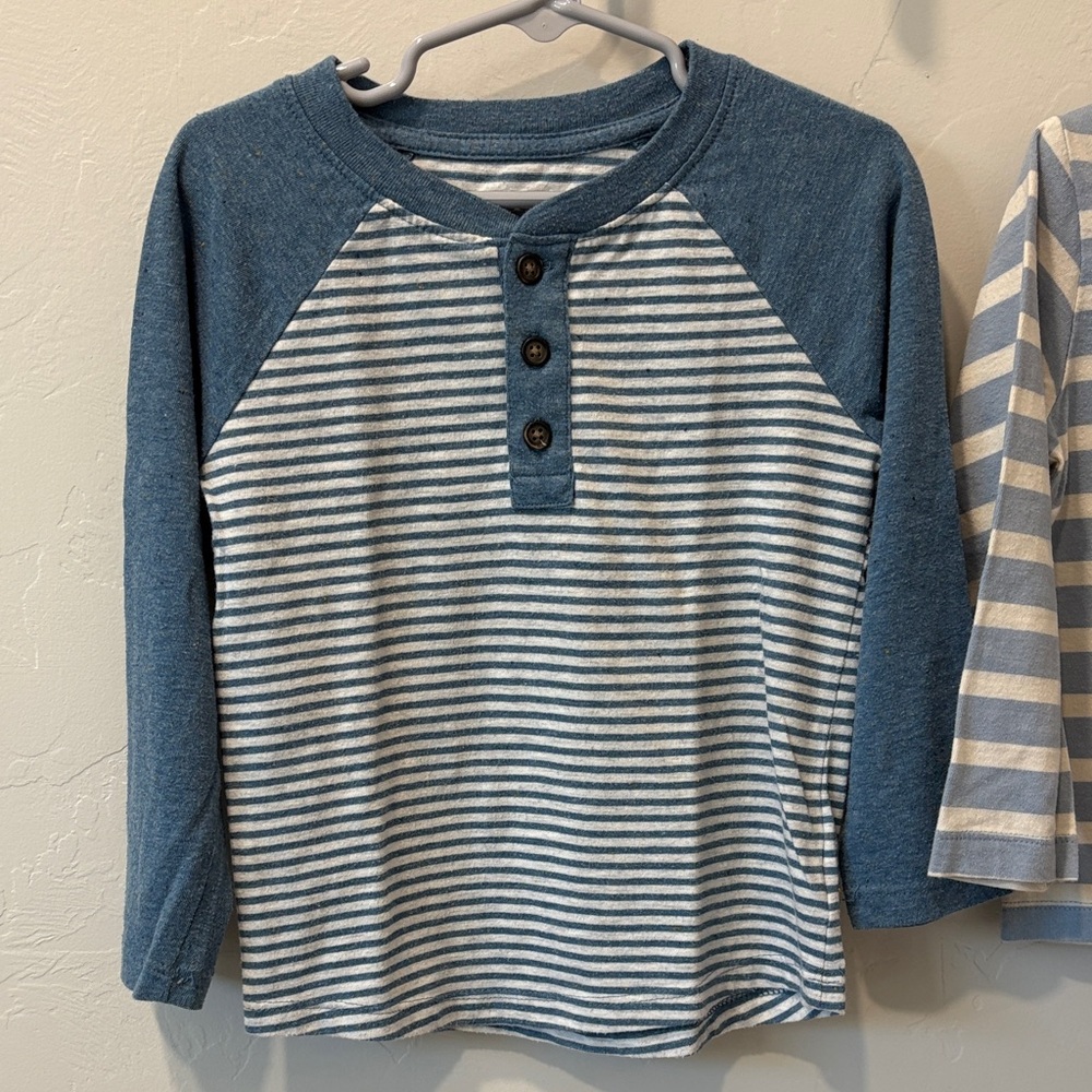 Toddler boy Striped Long Sleeve Tees - Picture 2 of 5